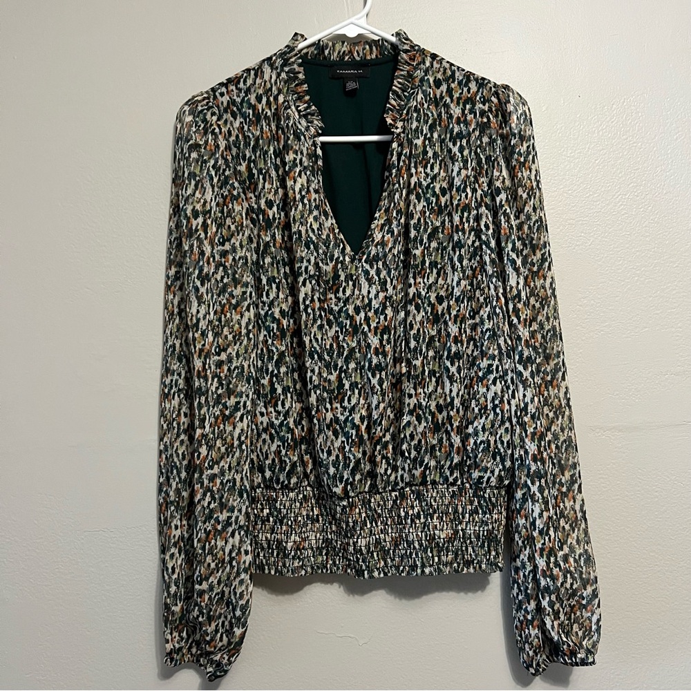 Elegant Multicolor Print Blouse